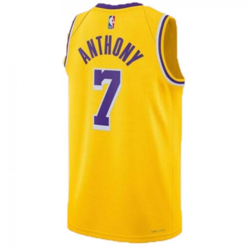 Men's Los Angeles Lakers Carmelo Anthony #7 Gold 2021/22 Swingman Jersey - Icon Edition-Pro Kit Vault | Brand New 26/27 Sports Jerseys